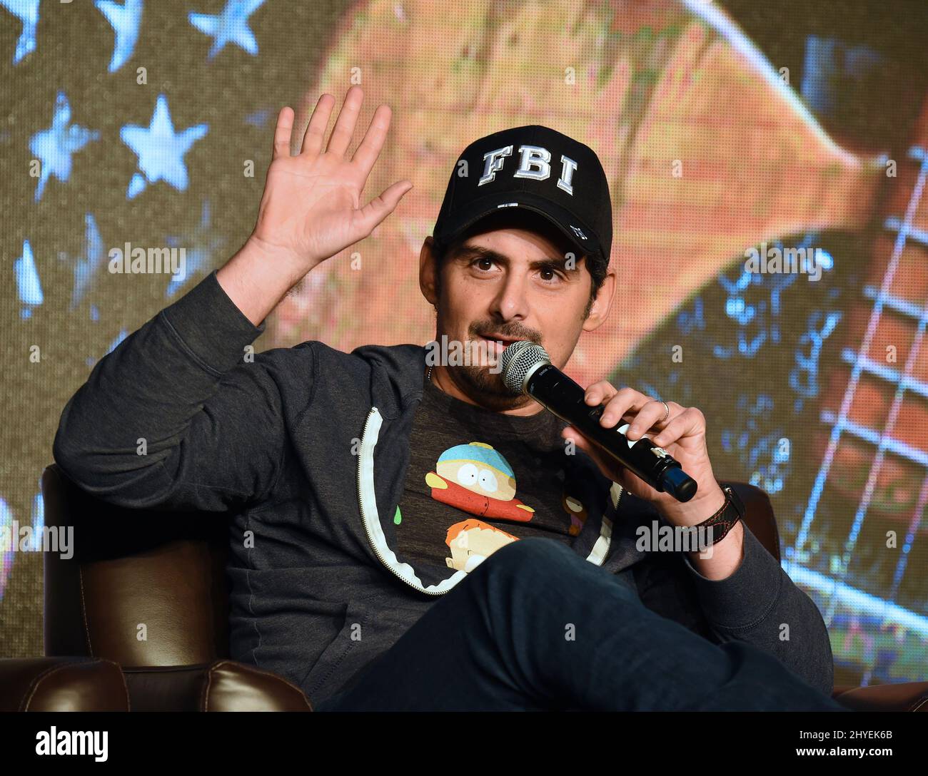 Brad Paisley parle de son avenir tout en continuant à honorer la tradition du pays pendant le Brad Paisley: The Art and the Artist au séminaire de radio de pays de 2018 tenu à l'hôtel Omni Nashville le 7 février 2018 à Nashville, TN Banque D'Images