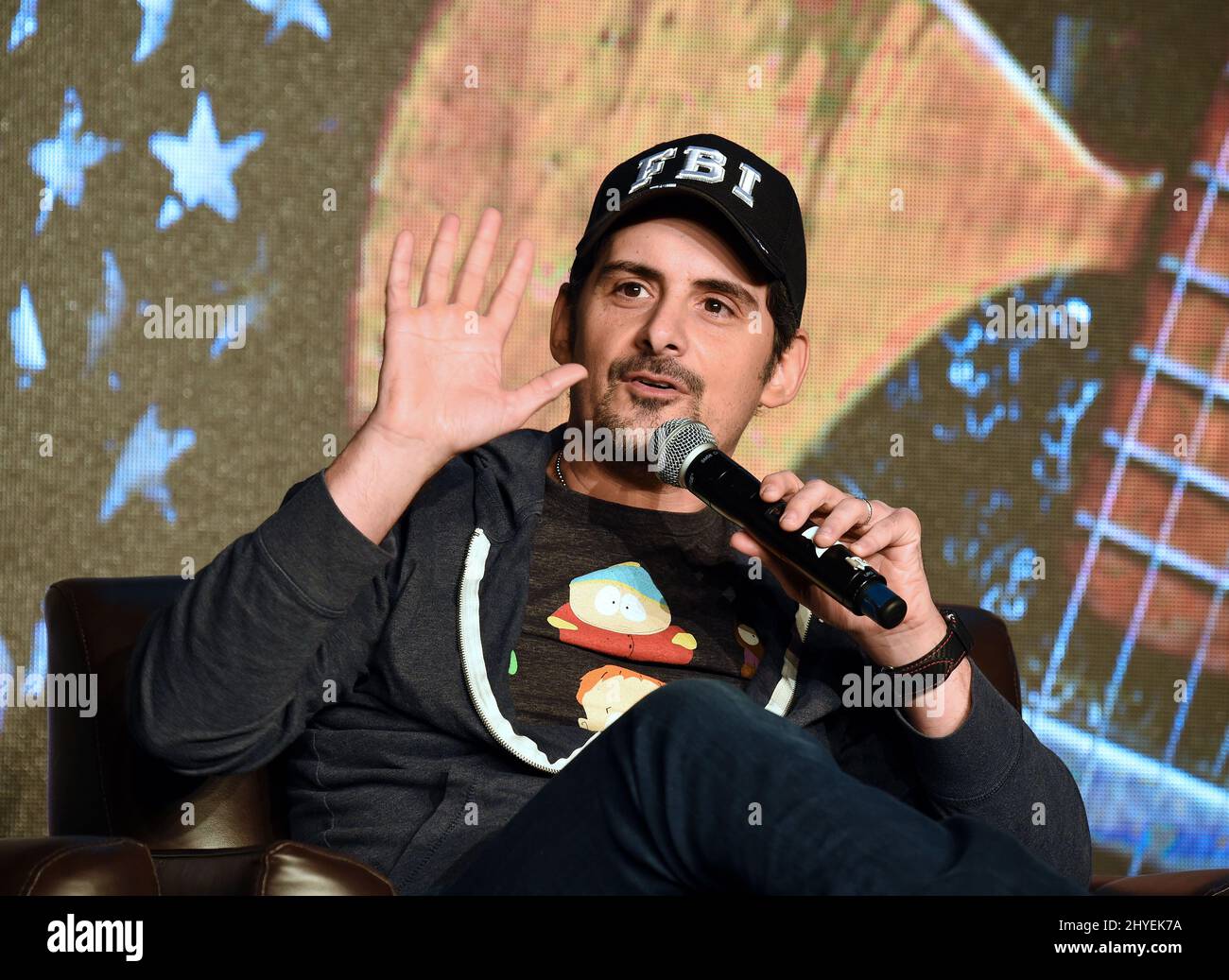 Brad Paisley parle de son avenir tout en continuant à honorer la tradition du pays pendant le Brad Paisley: The Art and the Artist au séminaire de radio de pays de 2018 tenu à l'hôtel Omni Nashville le 7 février 2018 à Nashville, TN Banque D'Images