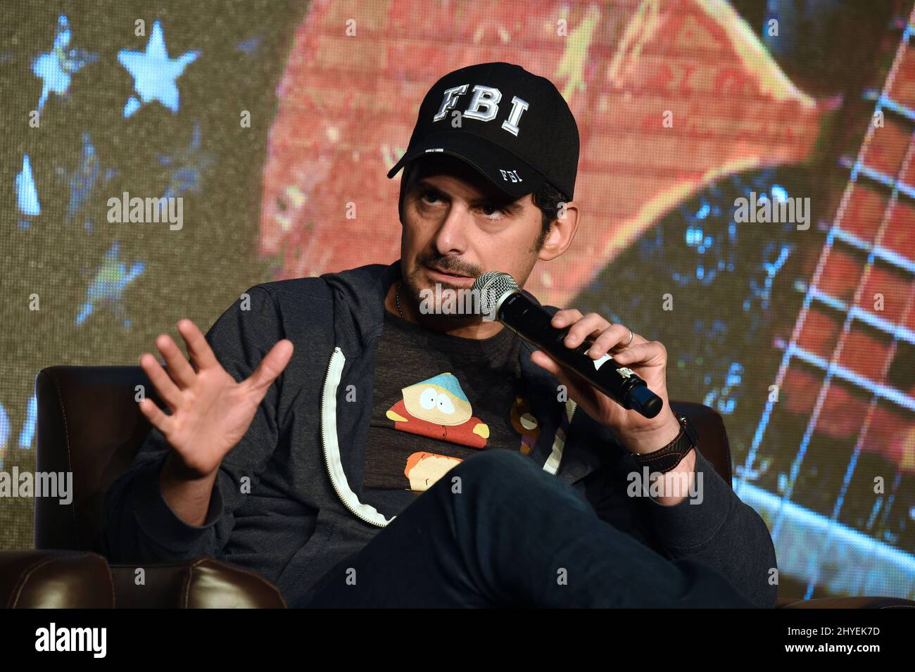 Brad Paisley parle de son avenir tout en continuant à honorer la tradition du pays pendant le Brad Paisley: The Art and the Artist au séminaire de radio de pays de 2018 tenu à l'hôtel Omni Nashville le 7 février 2018 à Nashville, TN Banque D'Images