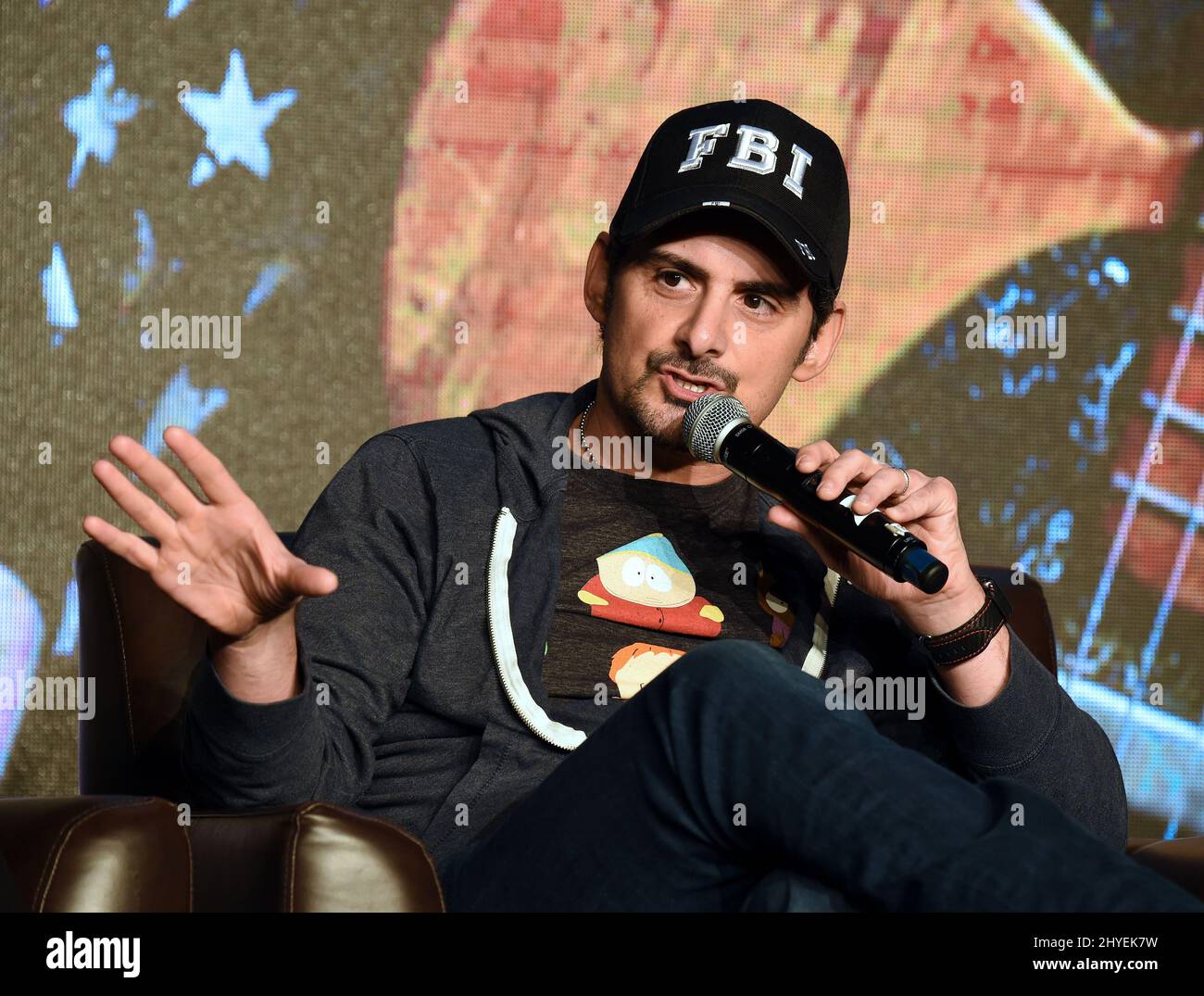 Brad Paisley parle de son avenir tout en continuant à honorer la tradition du pays pendant le Brad Paisley: The Art and the Artist au séminaire de radio de pays de 2018 tenu à l'hôtel Omni Nashville le 7 février 2018 à Nashville, TN Banque D'Images