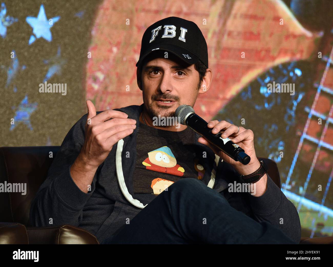 Brad Paisley parle de son avenir tout en continuant à honorer la tradition du pays pendant le Brad Paisley: The Art and the Artist au séminaire de radio de pays de 2018 tenu à l'hôtel Omni Nashville le 7 février 2018 à Nashville, TN Banque D'Images