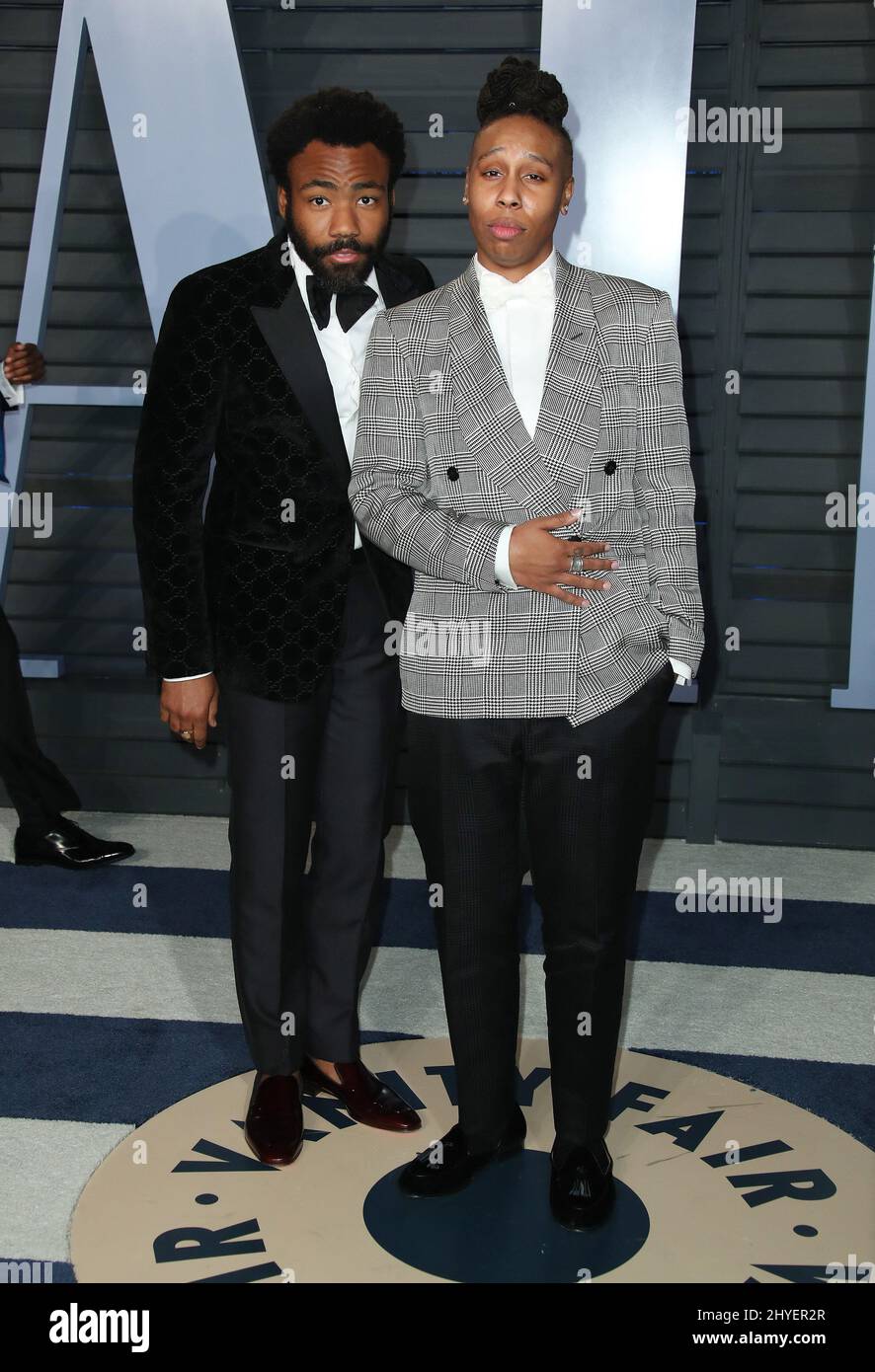 Donald Glover et Lena Waithe au Vanity Fair Oscar Party 2018 organisé par Radhika Jones au Wallis Annenberg Center for the Performing Arts le 4 mars 2018 Beverly Hills, ca. Banque D'Images