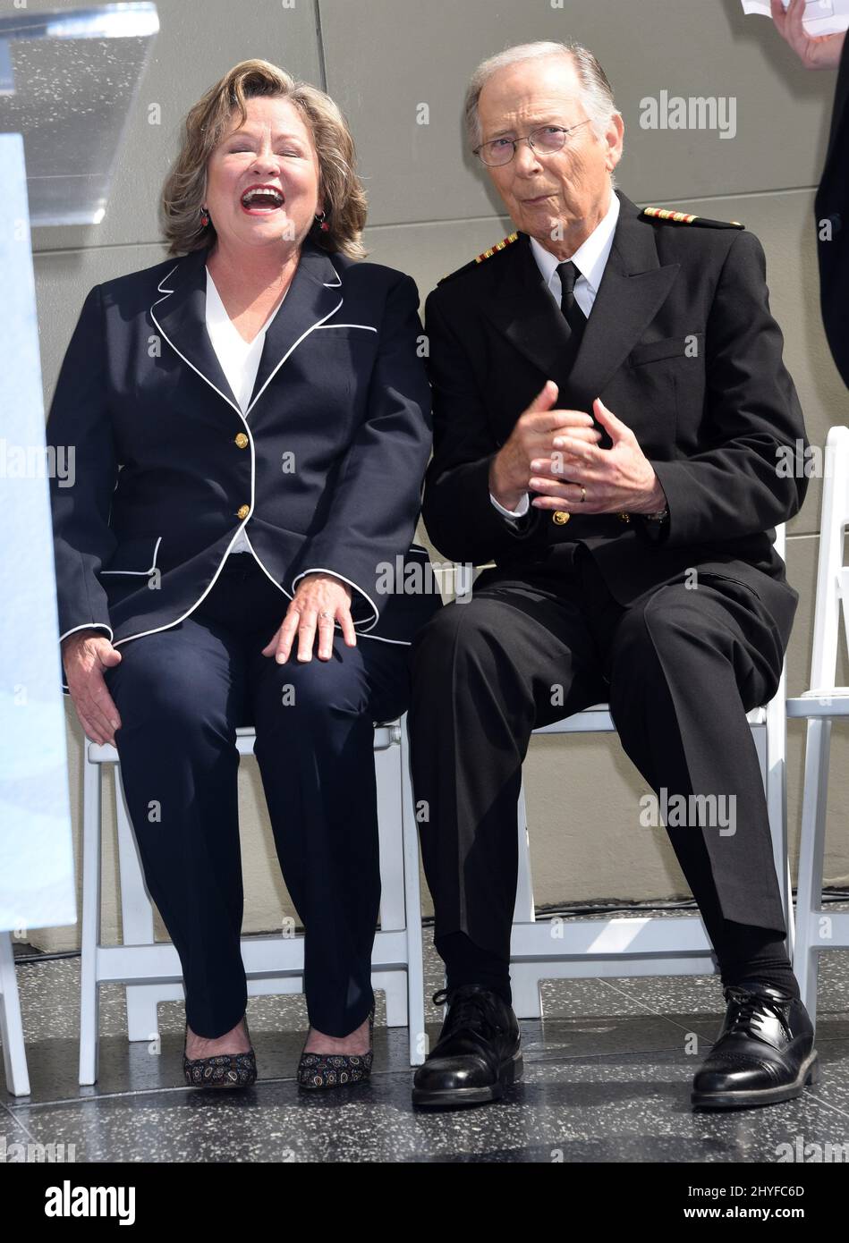 Lauren Tewes et Bernie Kopell lors des croisières Princess Cruises et de la cérémonie de la plaque d'honneur de la promenade de la renommée hollywoodienne « The Love Boat », le 10 mai 2018. Banque D'Images