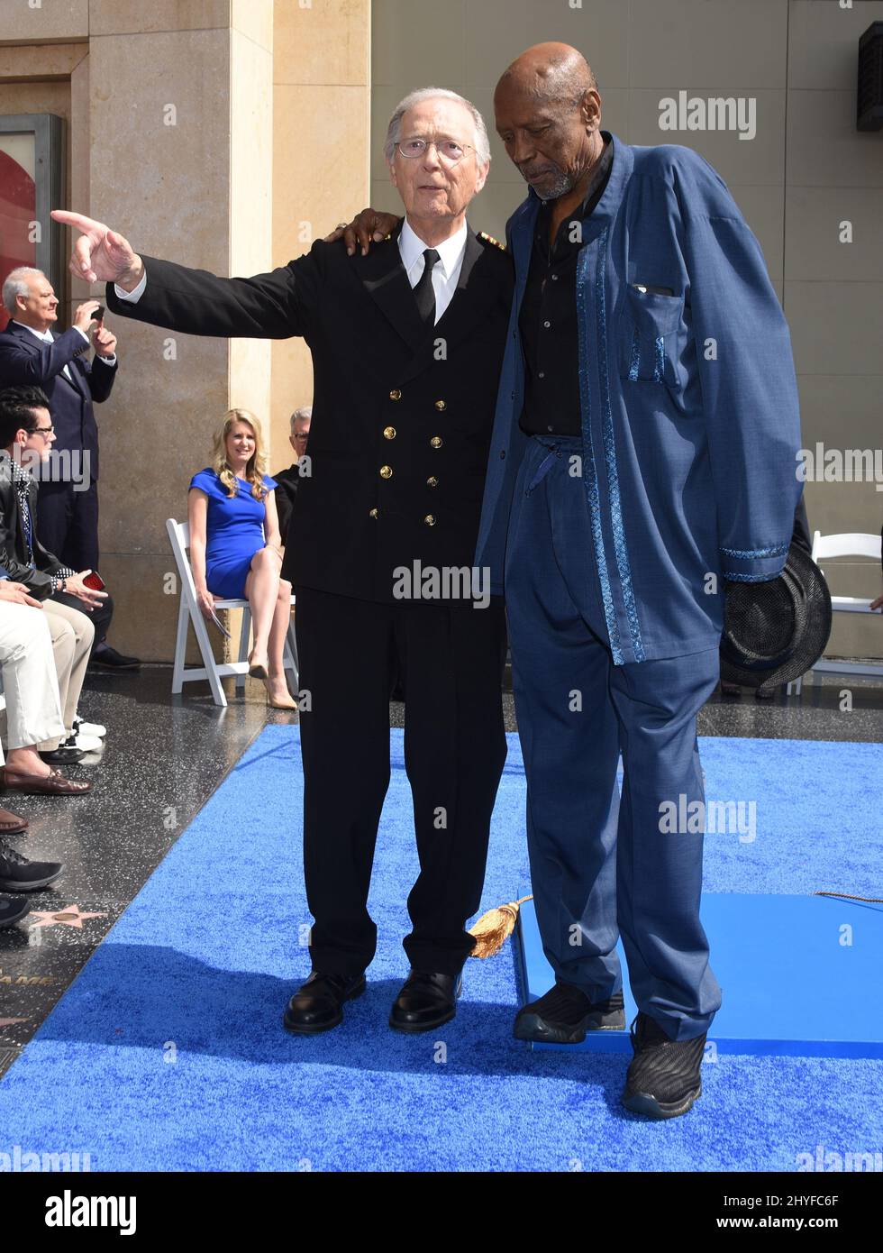 Bernie Kopell et Lou Gossett Jr. Lors des croisières Princess Cruises et de la cérémonie de la plaque d'honneur de la promenade de la renommée hollywoodienne « The Love Boat », le 10 mai 2018. Banque D'Images
