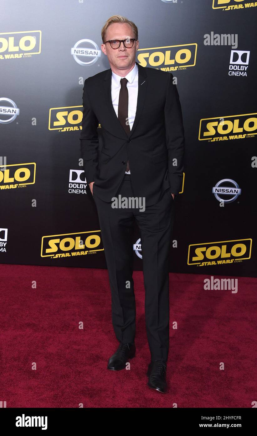 Paul Bettany à la première mondiale « une histoire de la guerre des étoiles » qui s'est tenue au théâtre El Capitan le 10 mai 2018 à Hollywood, en Californie. Banque D'Images