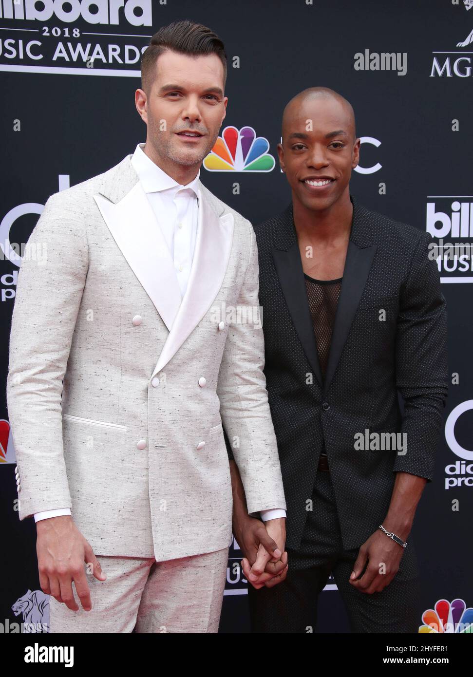 AJ Gibson et Emile Ennis Jr. À l'occasion des Billboard Music Awards 2018 qui se tiennent à l'arène MGM Grand Garden Banque D'Images