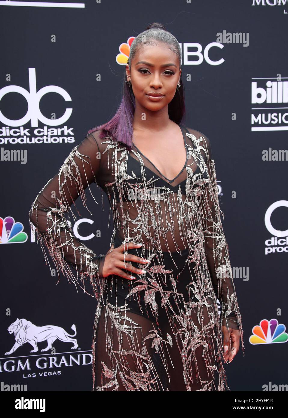 Justine Skye au Billboard Music Awards 2018 qui a eu lieu au MGM Grand Garden Arena Banque D'Images