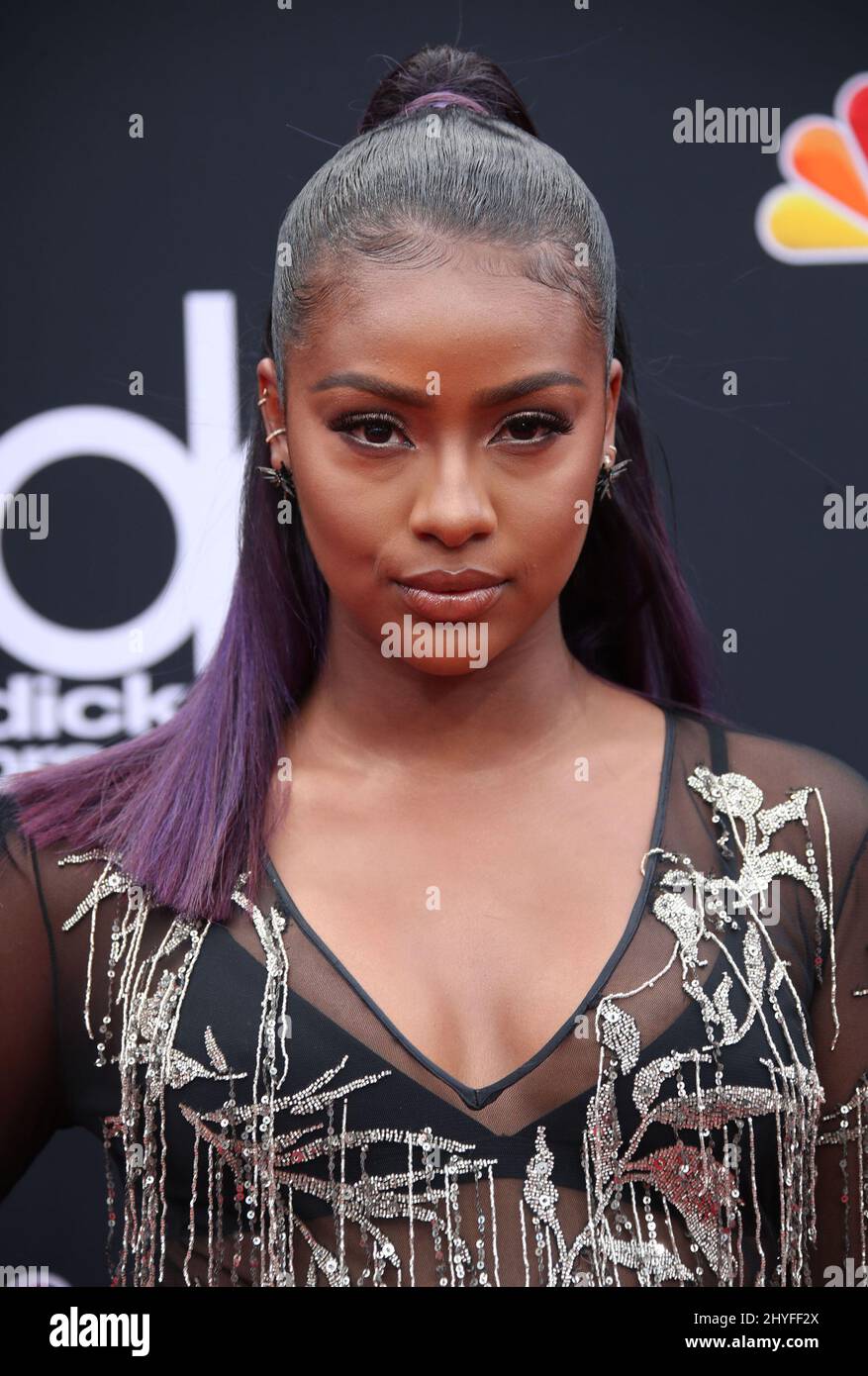 Justine Skye au Billboard Music Awards 2018 qui a eu lieu au MGM Grand Garden Arena Banque D'Images