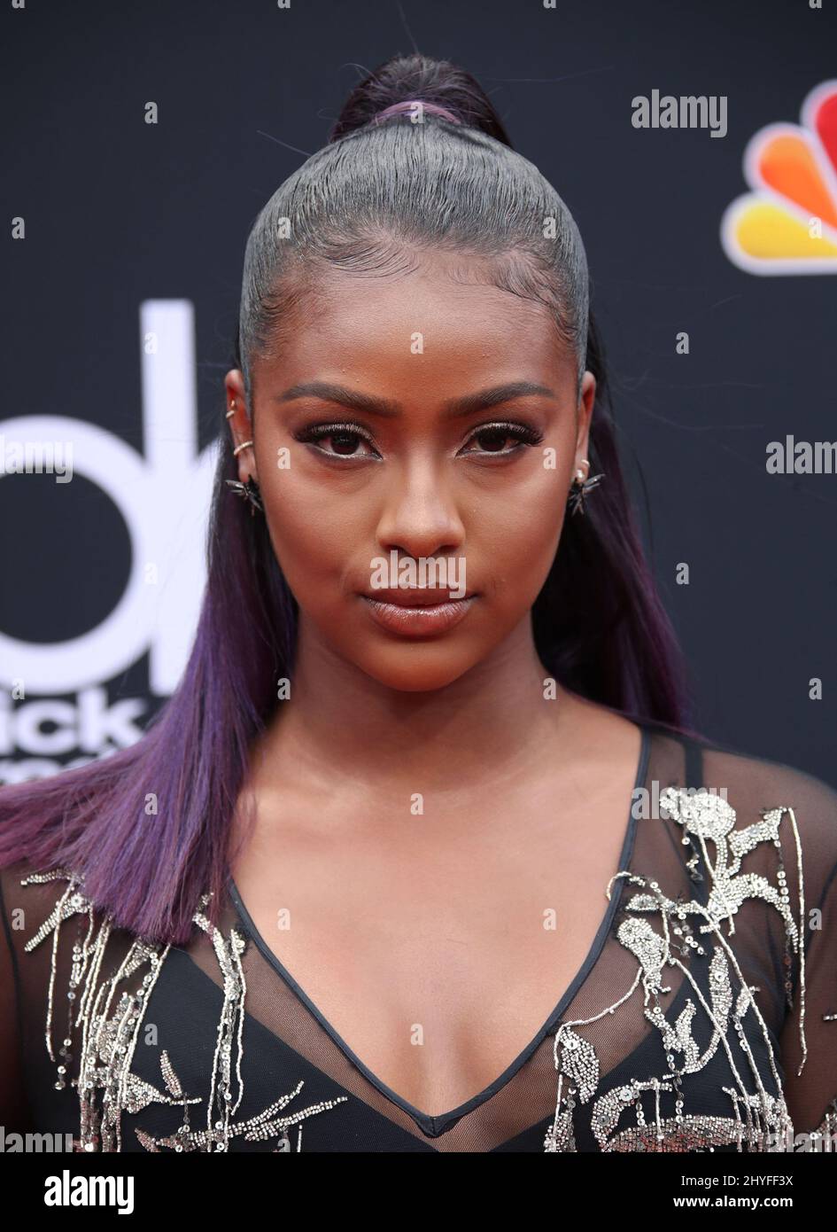 Justine Skye au Billboard Music Awards 2018 qui a eu lieu au MGM Grand Garden Arena Banque D'Images