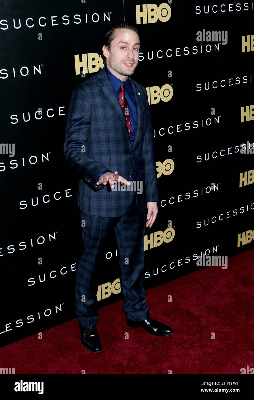 Kieran Culkin assistant à la première de la « concession » d'HBO qui s'est tenue au Time Warner Center le 22 mai 2018. Banque D'Images