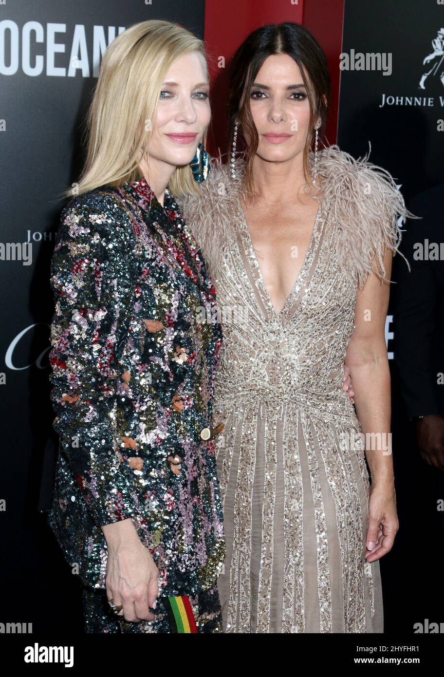 Cate Blanchett et Sandra Bullock assistent à la première mondiale 8 de l'océan qui s'est tenue au Hall Alice Tully le 5 juin 2018. Banque D'Images