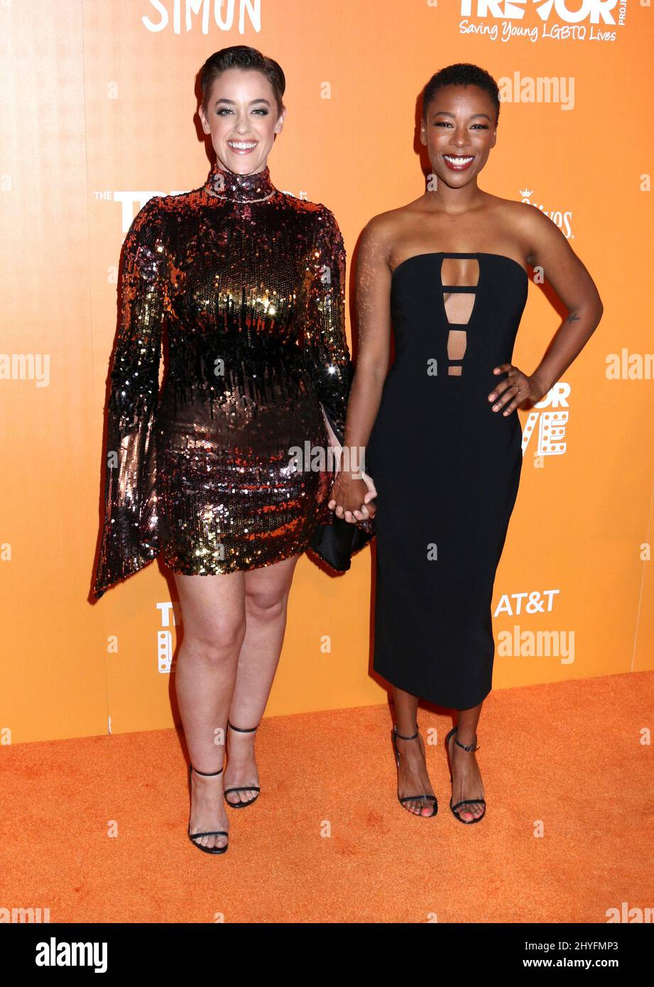 Lauren Morelli et Samira Wiley à l'événement TrevorLIVE qui s'est tenu à Cipriani Wall Street le 11 juin 2018. Banque D'Images