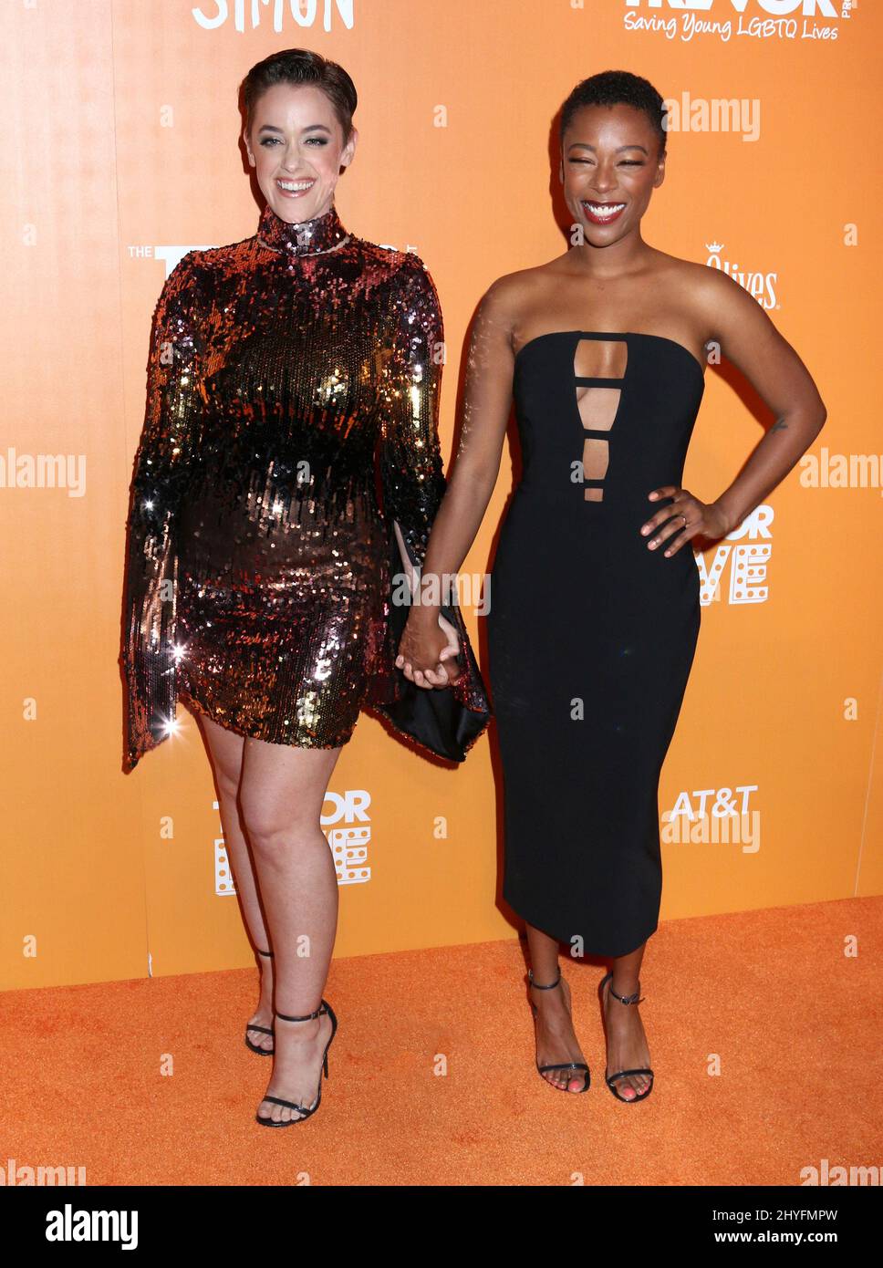 Lauren Morelli et Samira Wiley à l'événement TrevorLIVE qui s'est tenu à Cipriani Wall Street le 11 juin 2018. Banque D'Images