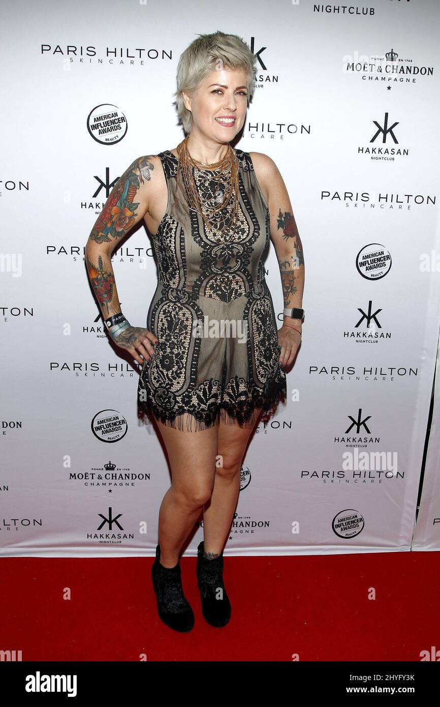 Chita Beseau participant au lancement du programme de soin de la peau du Hilton à Paris, tenu à Hakkasan Las Vegas, dans le MGM Grand Hotel & Casino, à Las Vegas, Nevada Banque D'Images