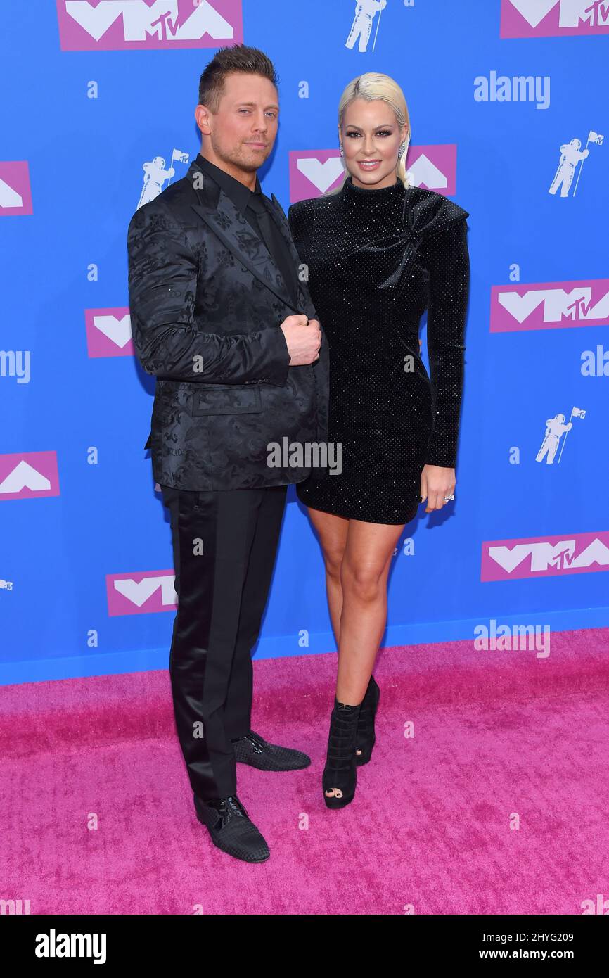 Mike 'The Miz' Mizanin et Maryse Mizanin au MTV 'VMAs' de 2018 qui s'est tenu au radio City Music Hall le 20 août 2018 à New York City, États-Unis Banque D'Images