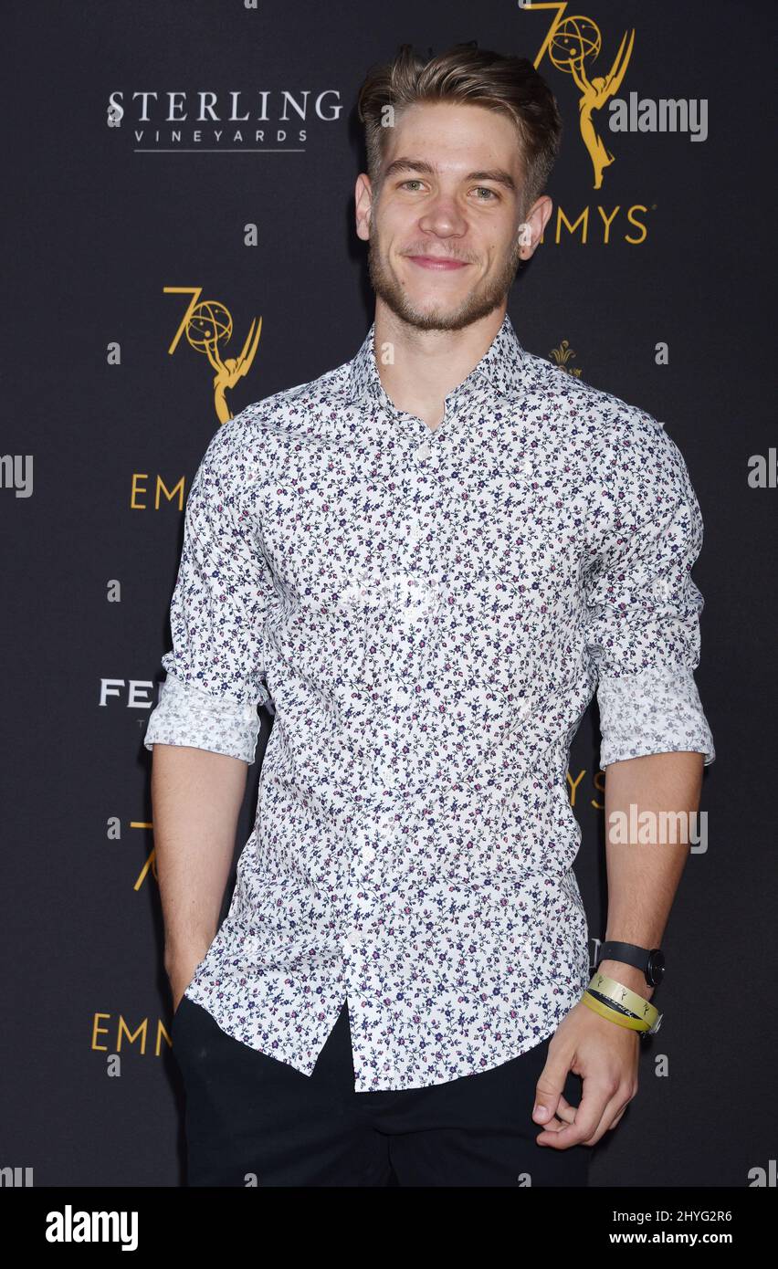 Lucas Adams à la Journée des étoiles de télévision fêtent la saison des Emmy Awards 70th à la réception exclusive de l'Académie de télévision qui s'est tenue à l'Académie de télévision Banque D'Images