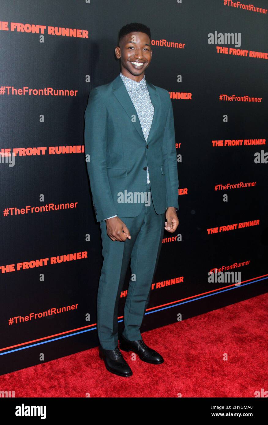 Mamoudou Athie assistant à la première de Front Runner New York à MoMA, New York, le 30 octobre 2018. Banque D'Images