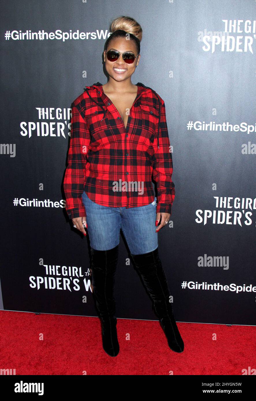 Tashiana Washington participe à la projection spéciale « The Girl in the Spiders Web » qui s'est tenue au Henry Luce Auditorium à New York, États-Unis Banque D'Images