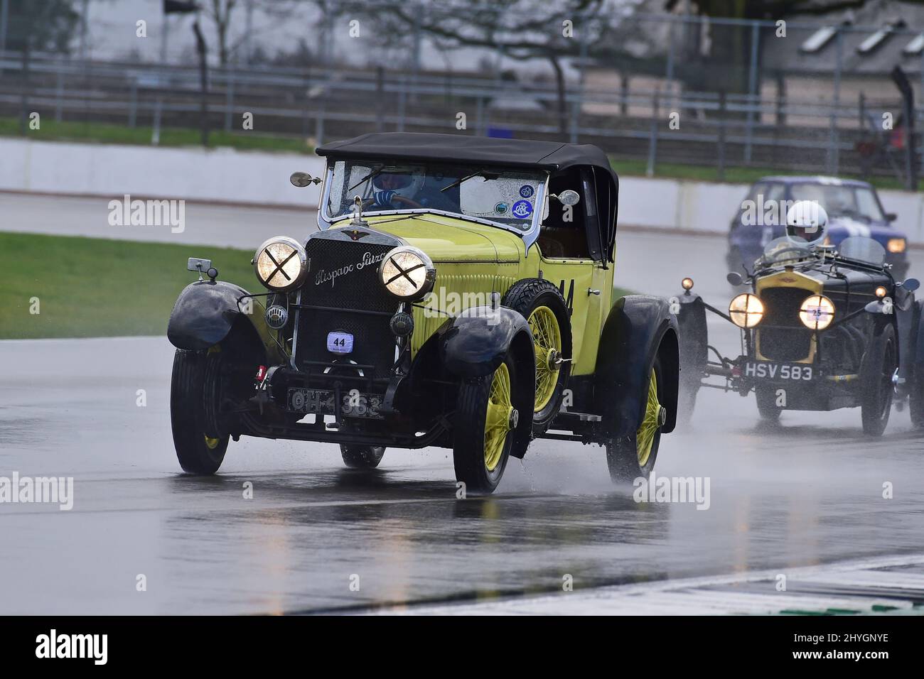 Wiiliam Karslake, Hispano Suiza H6B Tourer, Pomeroy Trophy, Vintage sports car Club, VSCC, circuit Grand Prix, Silverstone, Towcester, Angleterre.Silvers Banque D'Images