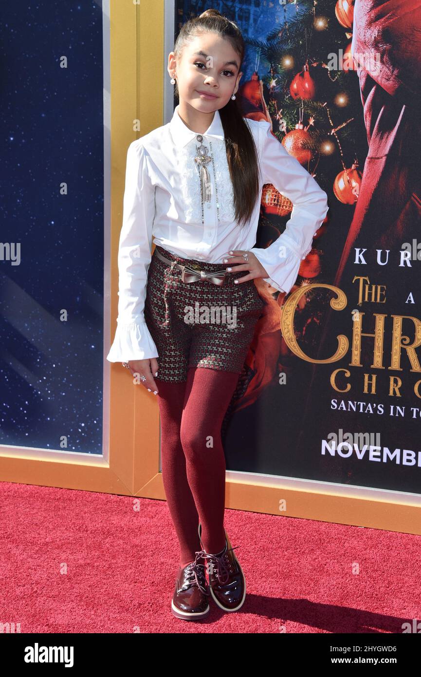 Ariana Greenblatt à la première mondiale des chroniques de Noël qui s'est tenue au Bruin Theatre le 18 novembre 2018 à Westwood, Banque D'Images