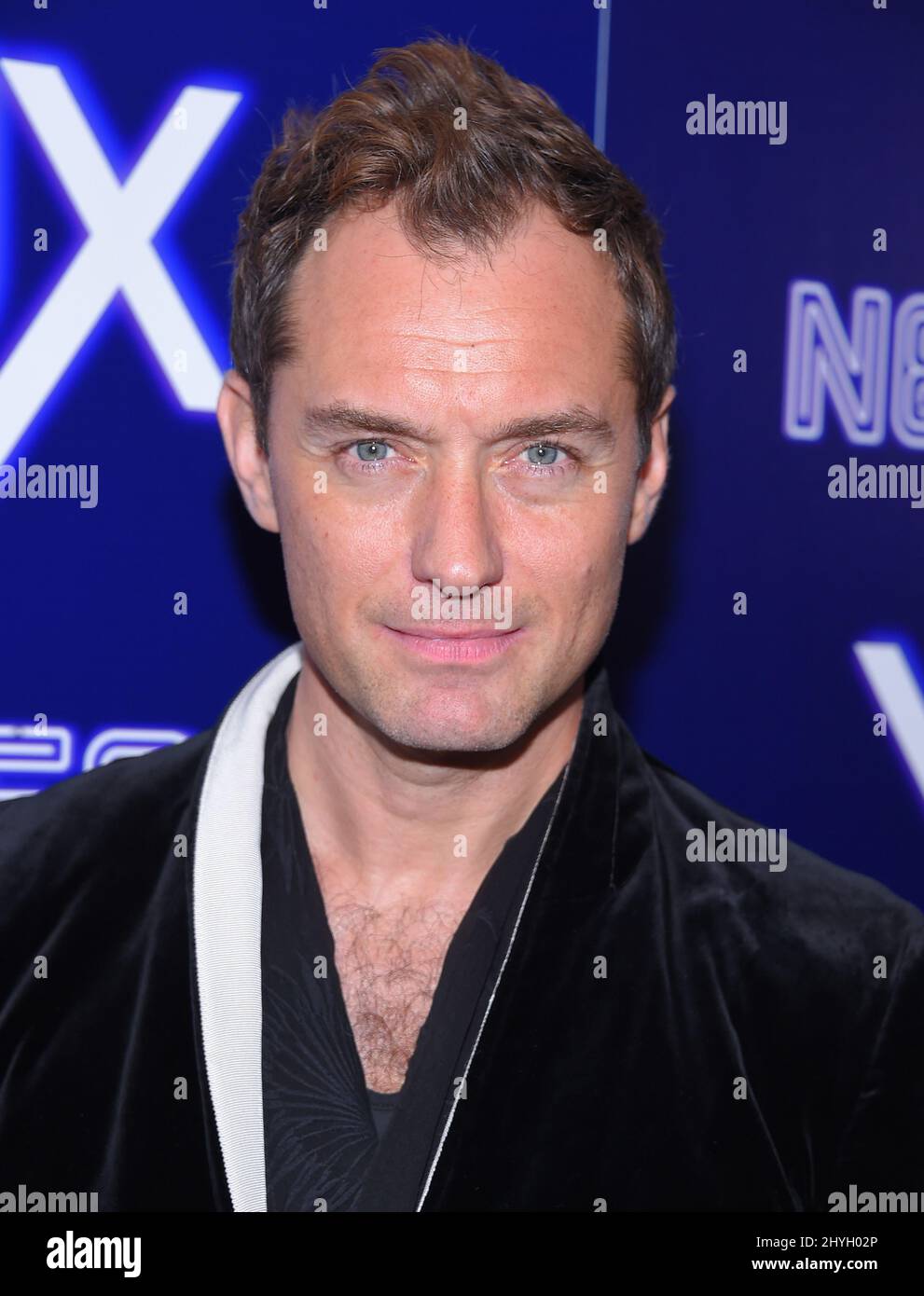 Jude Law à la première de 'Vox Lux', qui s'est tenue aux cinémas ArcLight Hollywood Banque D'Images