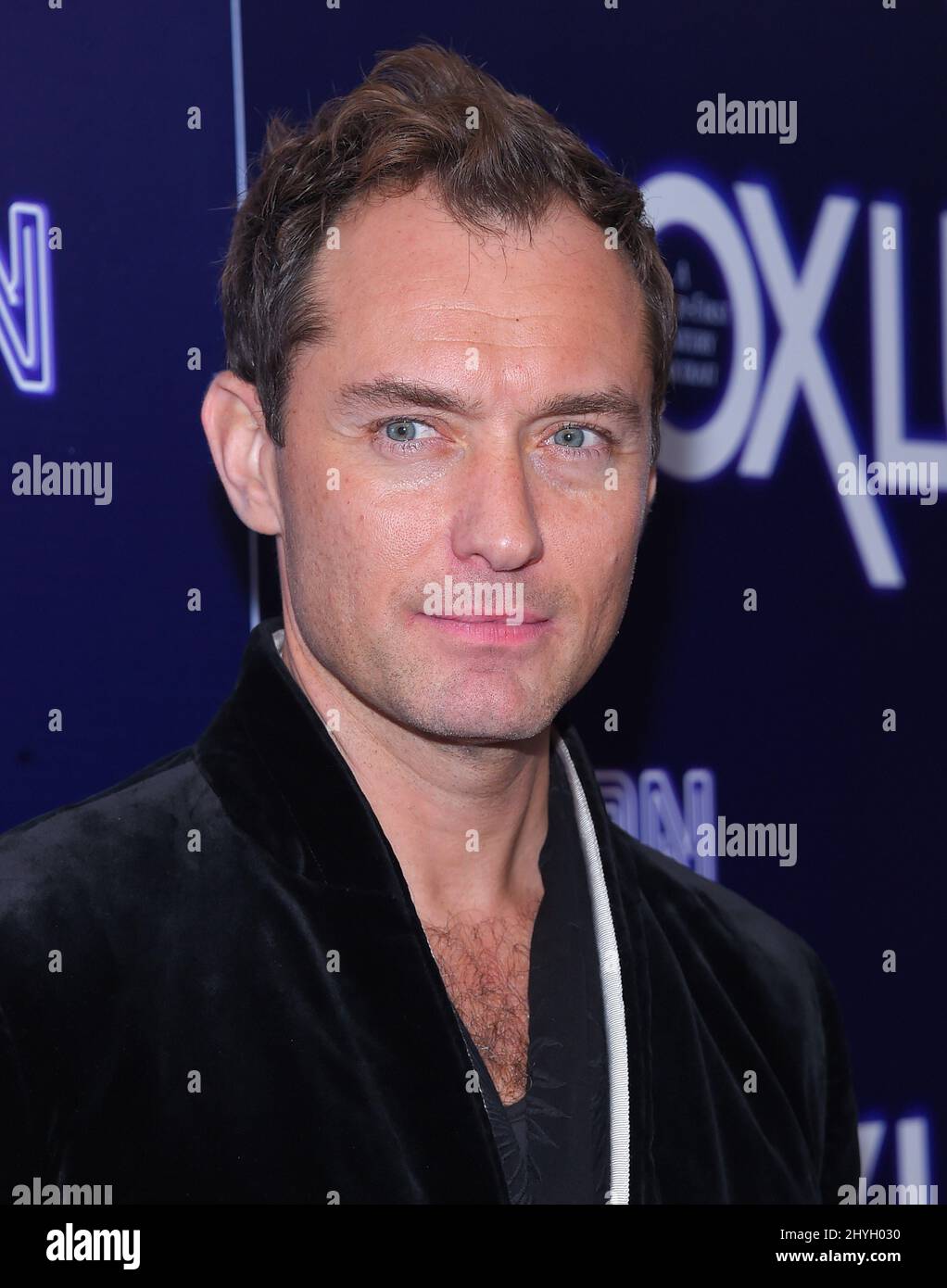 Jude Law à la première de 'Vox Lux', qui s'est tenue aux cinémas ArcLight Hollywood Banque D'Images