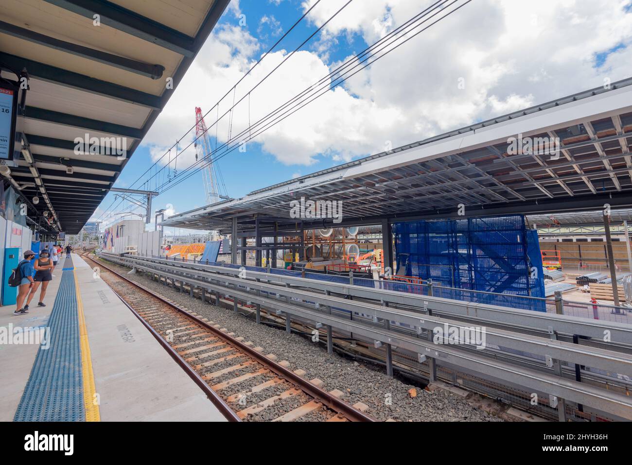 Jan 2021 Central Station Sydney, Aust: Les travaux se poursuivent sur la construction des plates-formes pour les nouvelles lignes de métro South West et Metro North West à l'échéance de 2024 Banque D'Images