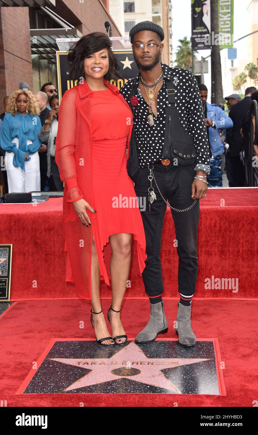 Taraji P. Henson est accompagné de son fils Marcell Johnson lors de sa cérémonie de la star du Hollywood Walk of Fame Banque D'Images