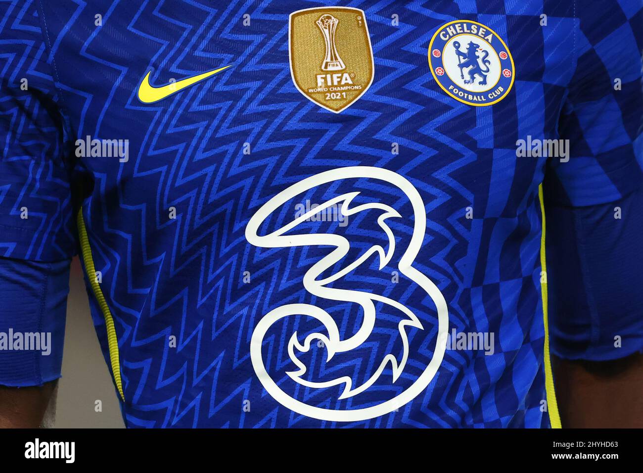 Chelsea sponsorise trois maillots, Kit Maker, Nike, FIFA World Champions et  Chelsea football Club badges - Norwich City v Chelsea, Premier League,  Carrow Road, Norwich, Royaume-Uni - 10th mars 2022 usage éditorial