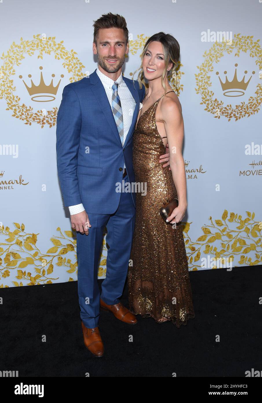 Andrew Walker et Cassandra Troy arrivent à la chaîne Hallmark et Hallmark Movies & Mystères hiver 2019 à l'événement TCA à Tournament House Banque D'Images