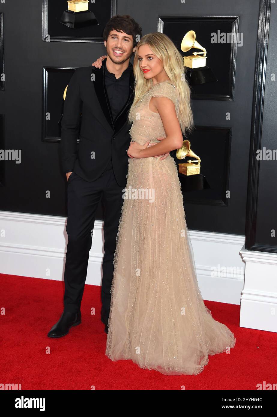 Morgan Evans et Kelsea Ballerini à l'occasion des Grammy Awards 61st qui se sont tenus au Staples Center le 10 février 2019 à Los Angeles, en Californie. Banque D'Images