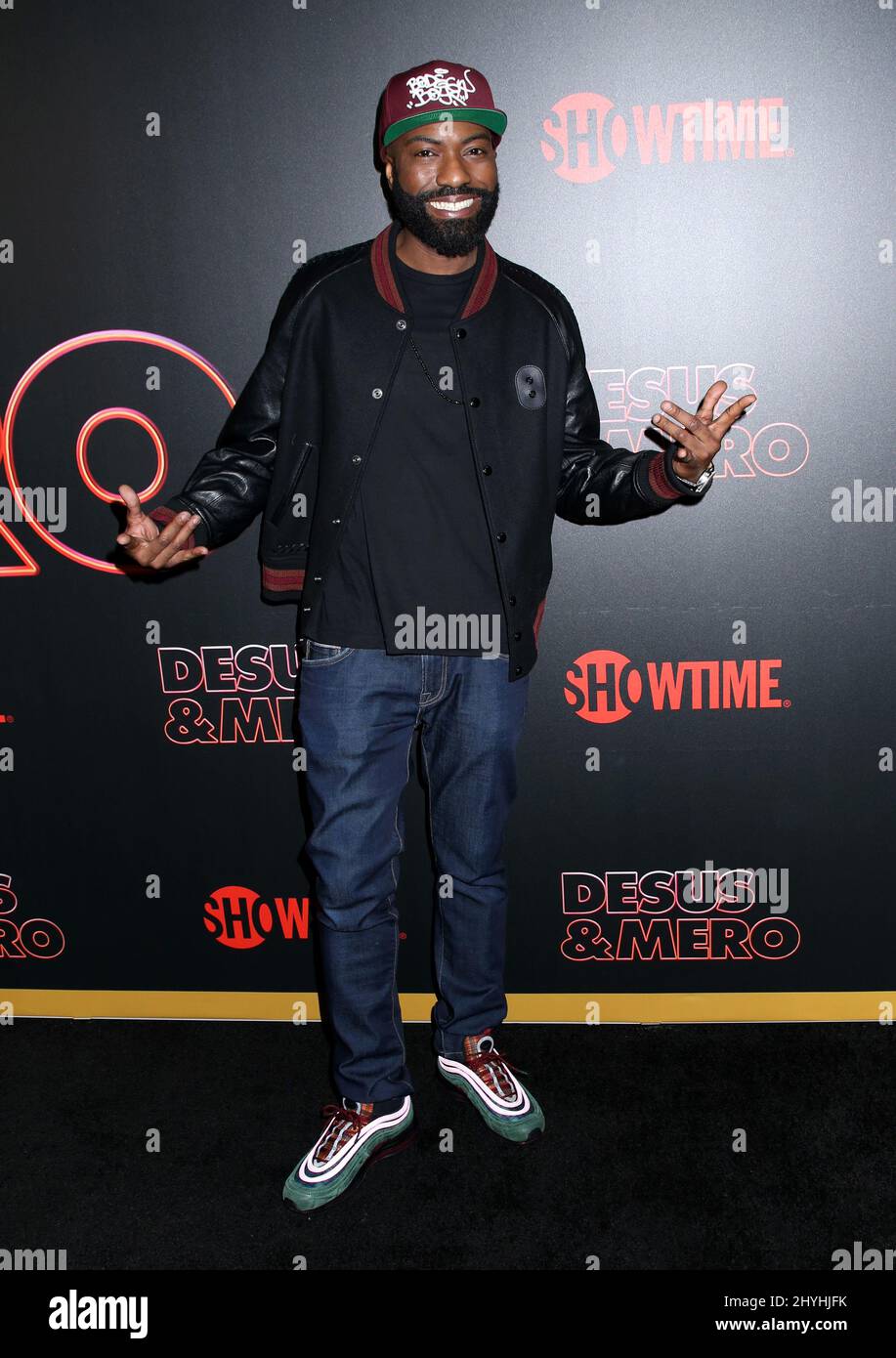 DeSUS Nice participe à la première tapis rouge « Desus & Mero » qui s'est tenue au Clocktower de L'ÉDITION New York à New York Banque D'Images