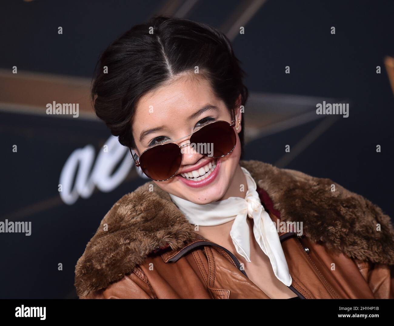 Peyton Elizabeth Lee à la première mondiale de « Captain Marvel » qui s'est tenue au théâtre El Capitan le 4 mars 2019 à Hollywood, en Californie. Banque D'Images