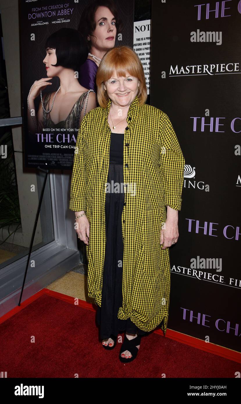 Lesley Nicol à la première « The Chaperone » de Los Angeles qui s'est tenue au Linwood Dunn Theatre le 3 avril 2019 à Hollywood. Banque D'Images