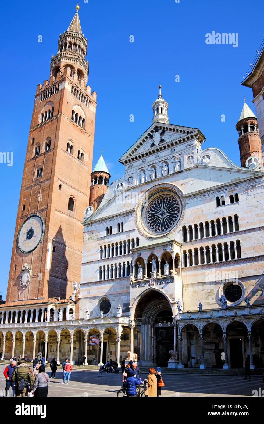 Cremona Lombardie Italie. Duomo. Cathédrale de Santa Maria Assunta Banque D'Images