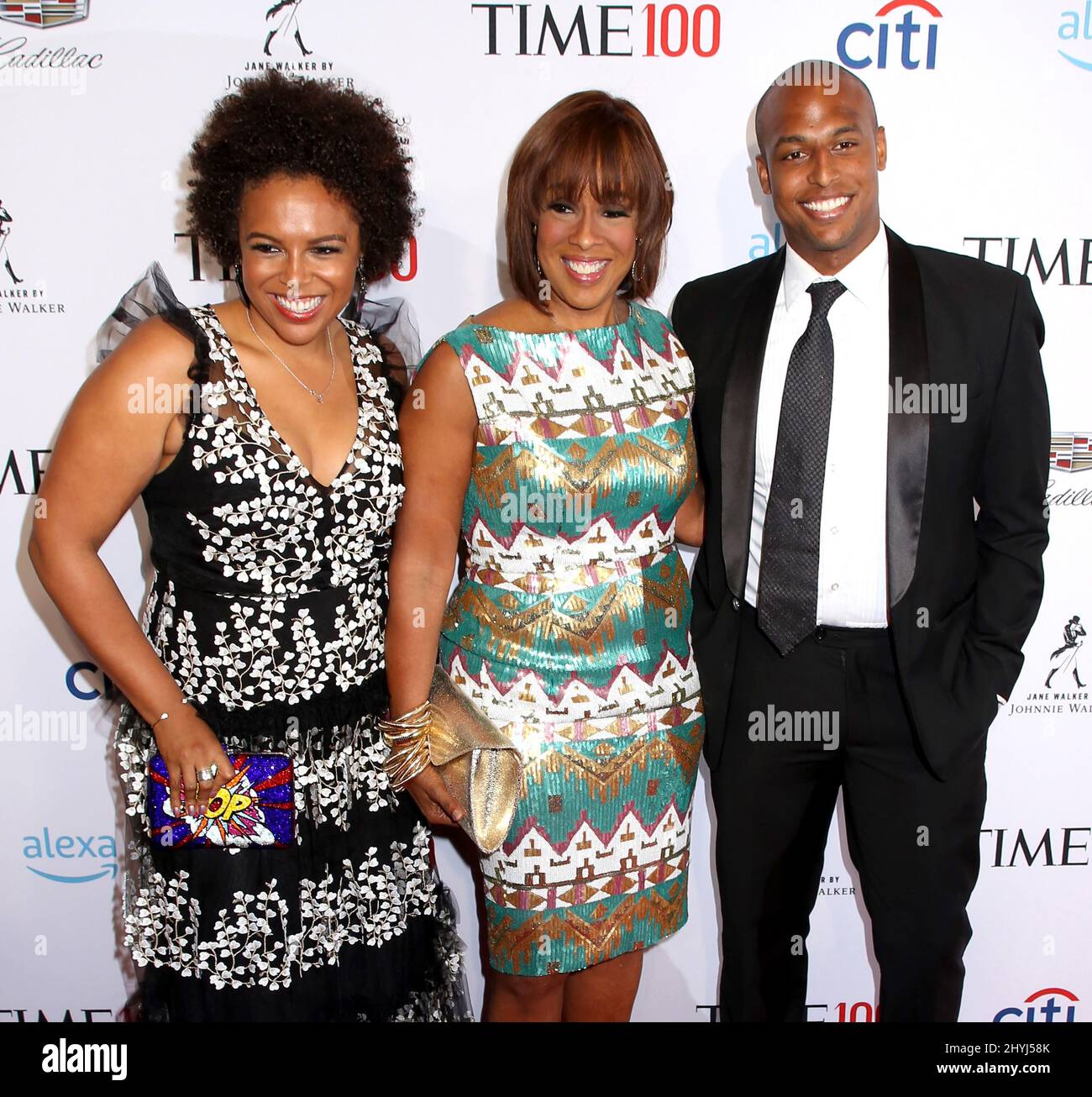 Gayle King, fille Kirby Bumpus et fils William Bumpus, Jr. Participant au Gala 2019 fois 100 au Frederick P. Rose Hall, Jazz au Lincoln Center à New York. Banque D'Images