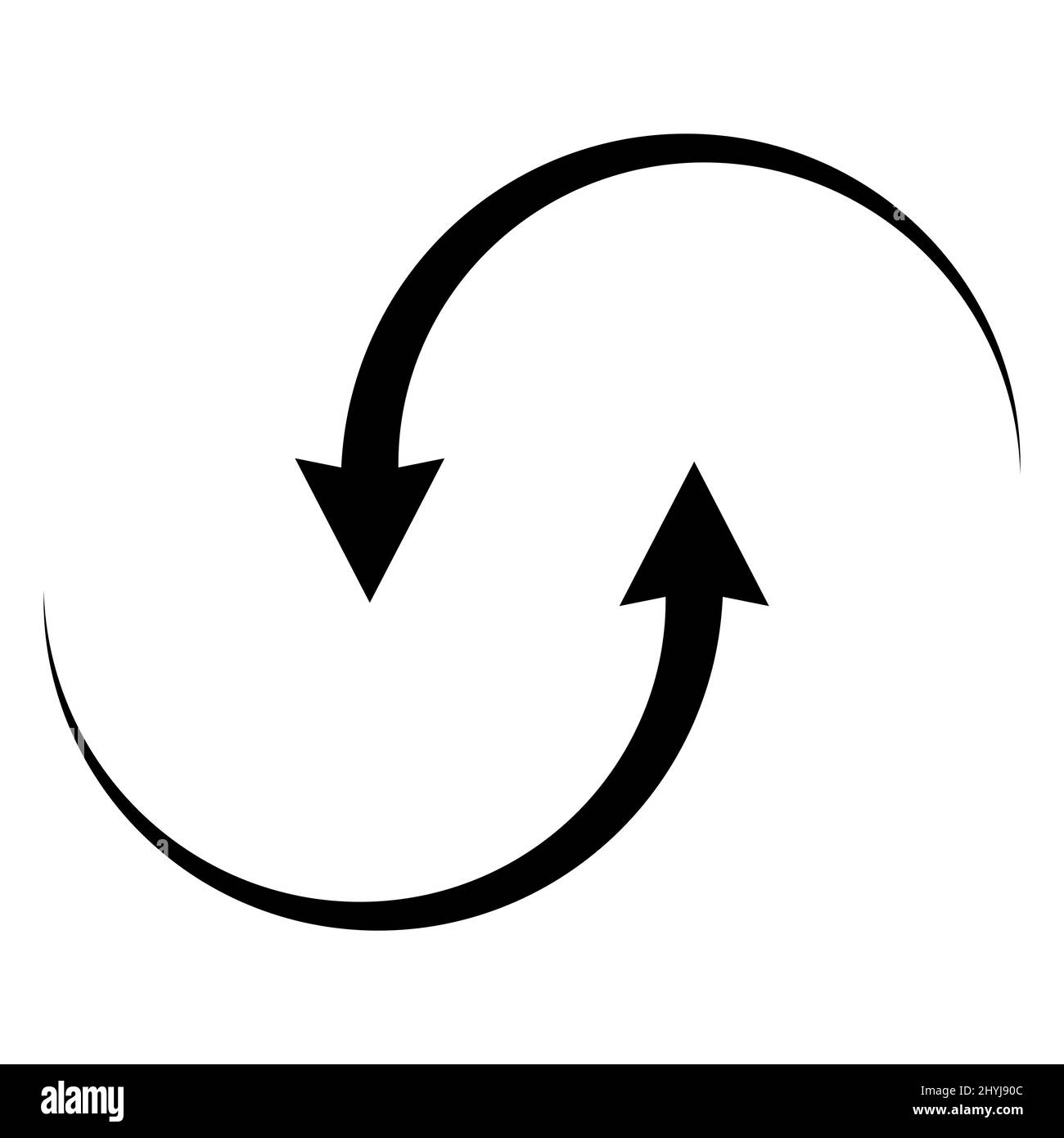 Icône de transition d'énergie, interrupteur de réinitialisation, flèche circulaire Illustration de Vecteur