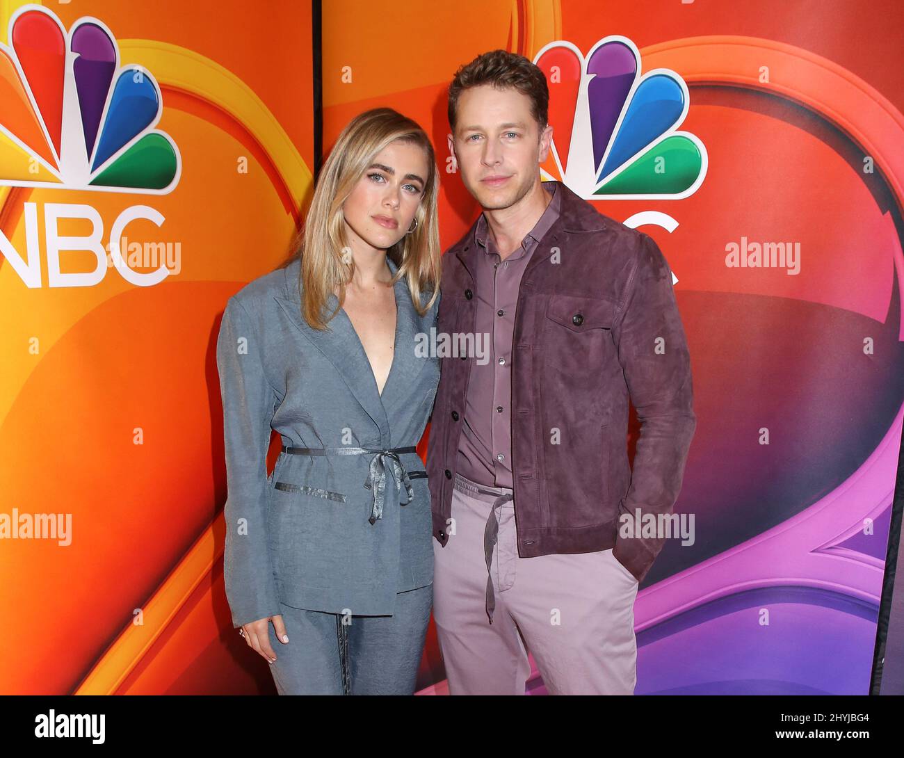 Melissa Roxburgh et Josh Dallas participant à NBCUniversal UpFront à New York Banque D'Images