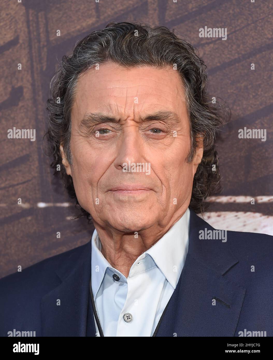 Ian McShane à la première « Deadwood » de HBO films à Los Angeles Banque D'Images