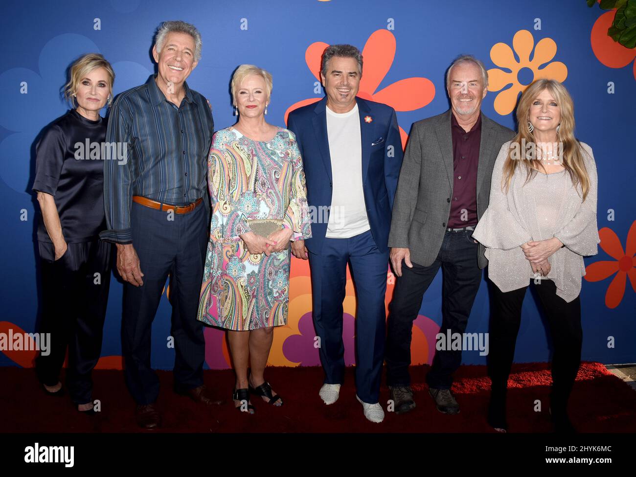 Maureen McCormick, Barry Williams, Eve Plumb, Mike Lookinland et Susan Olsen à la première de la « Rénovation très Brady » de HGTV, qui s'est tenue à l'hôtel Garland le 5 septembre 2019 à North Hollywood, Californie. Banque D'Images