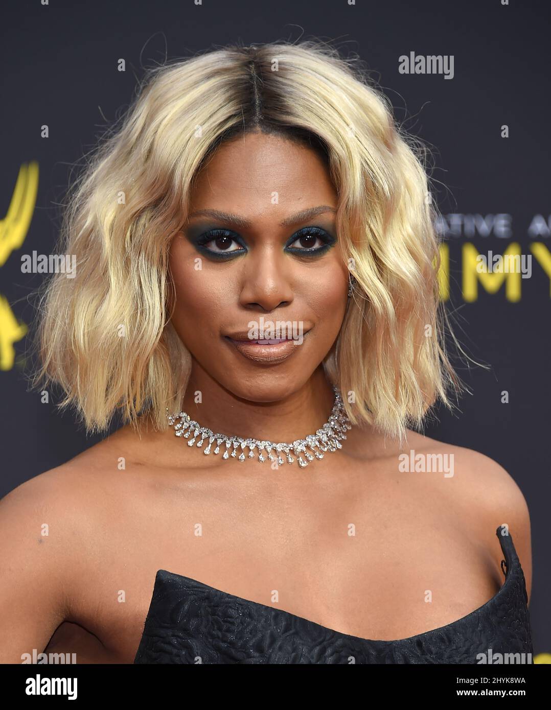 Laverne Cox aux Creative Arts Emmy Awards 2019 qui se tiennent au Microsoft Theatre Banque D'Images