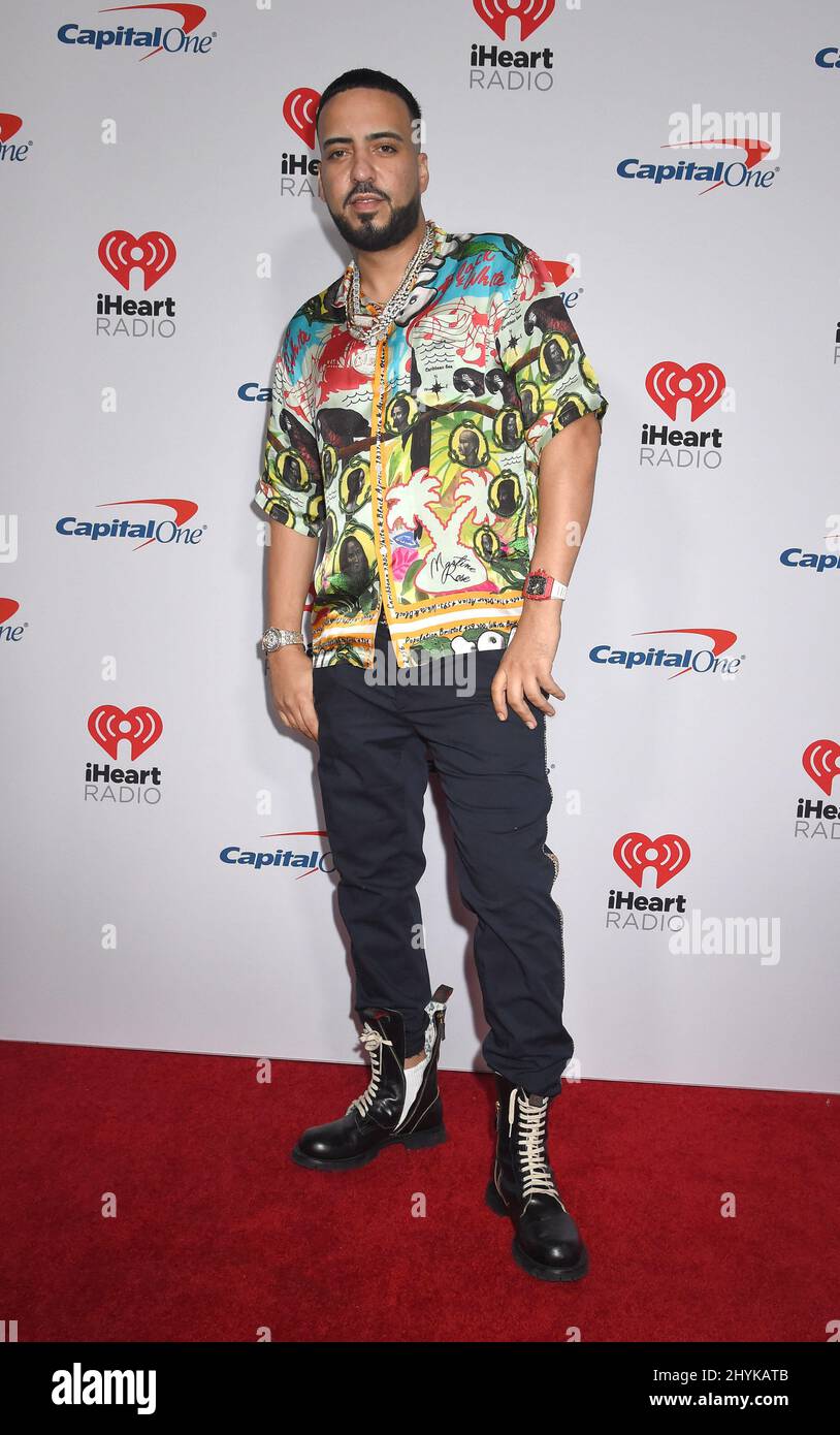 French Montana au festival de musique iHeartRadio 2019 qui s'est tenu à l'aréna T-Mobile Banque D'Images