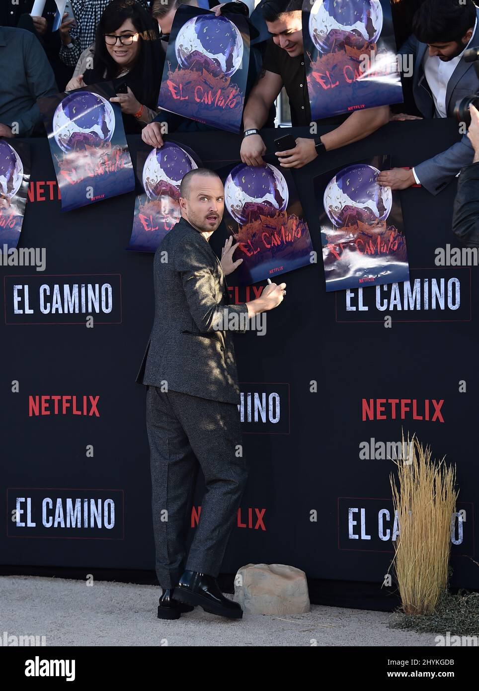 Aaron Paul à la première de Netflix 'El Camino: A Breaking Bad Movie', qui s'est tenue au Regency Village le 7 octobre 2019 à Westwood, aux États-Unis. Banque D'Images