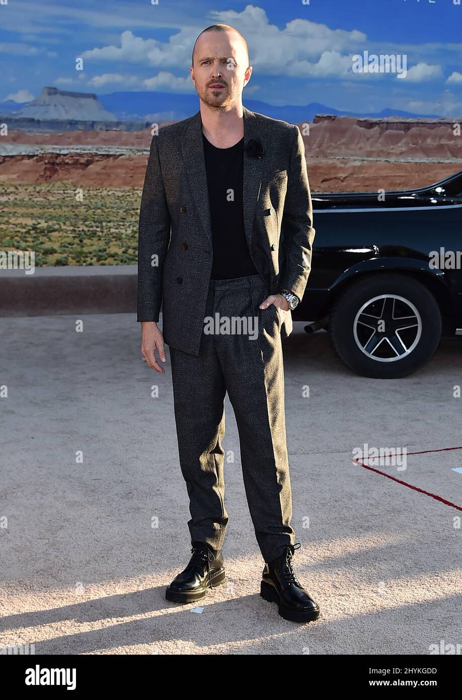 Aaron Paul à la première de Netflix 'El Camino: A Breaking Bad Movie', qui s'est tenue au Regency Village le 7 octobre 2019 à Westwood, aux États-Unis. Banque D'Images