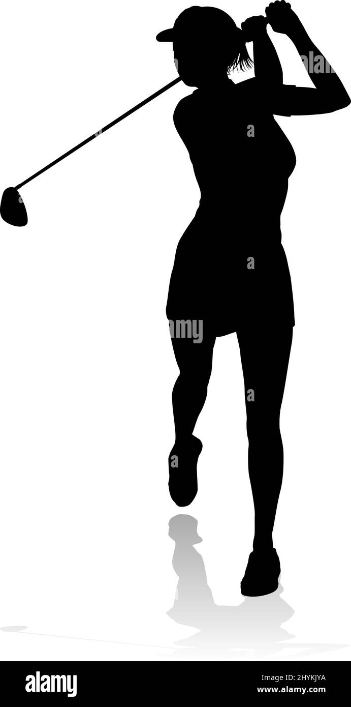 Sports Golf golfeur Personne Silhouette Illustration de Vecteur