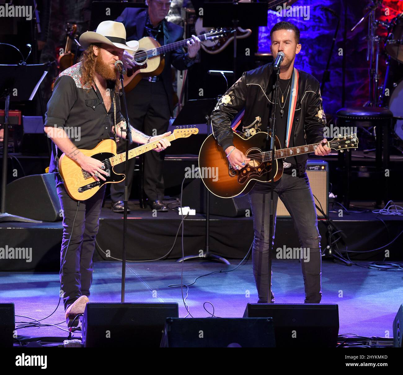 John Osborne et T.J. Osborne, Frères Osborne, présente à la cérémonie du médaillon du Country Music Hall of Fame 2019, qui s'est tenue au Country Music Hall of Fame & Museum le 20 octobre 2019 à Nashville, États-Unis. Banque D'Images