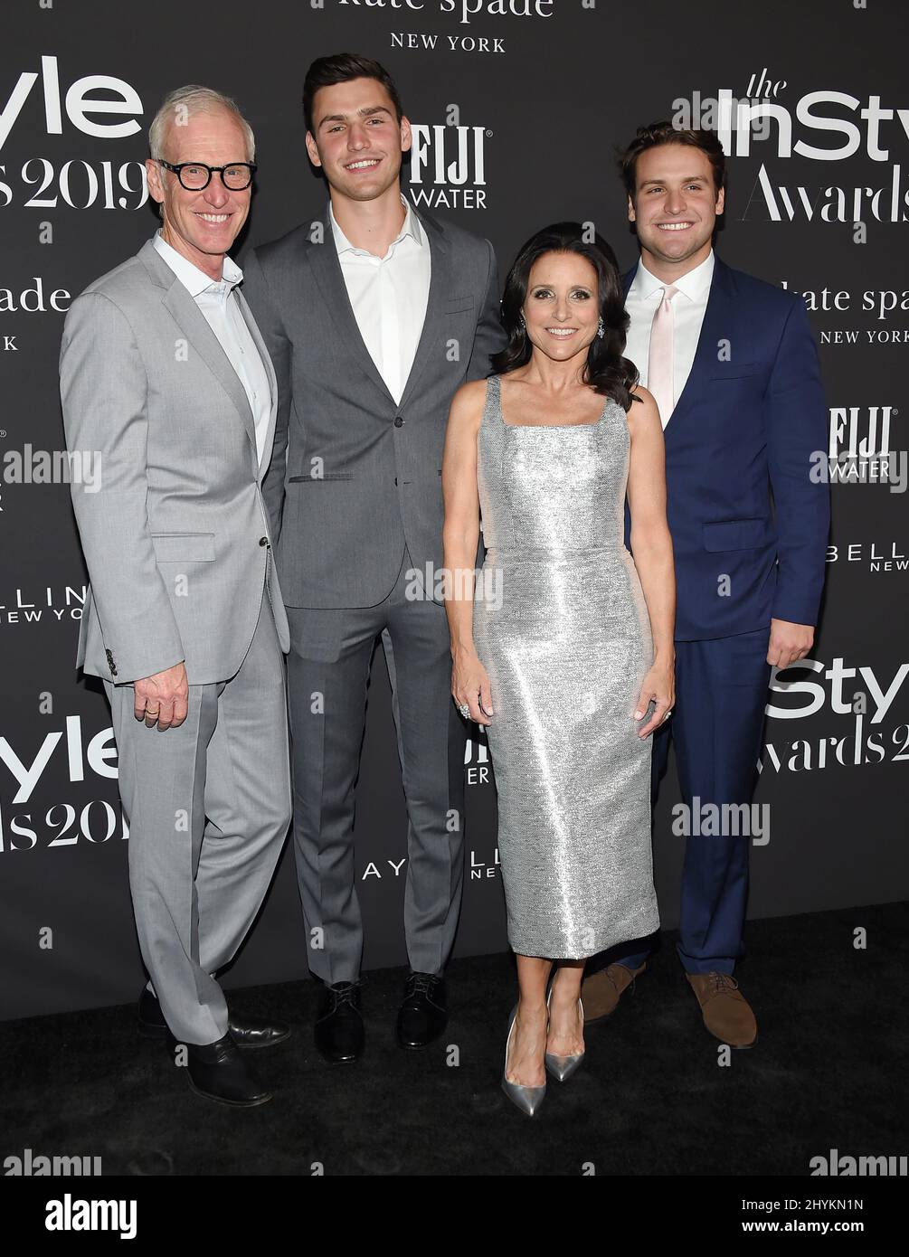 Brad Hall, Charlie Hall, Julia Louis-Dreyfus et Henry Hall aux InStyle Awards 5th qui se tiennent au Getty Center le 21 octobre 2019 à Los Angeles, Californie. Banque D'Images