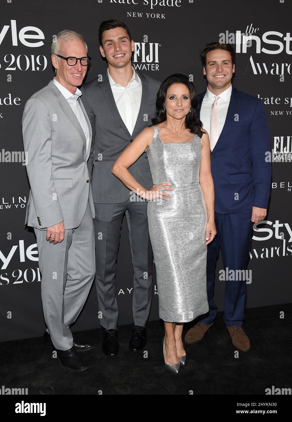 Brad Hall, Charlie Hall, Julia Louis-Dreyfus et Henry Hall aux InStyle Awards 5th qui se tiennent au Getty Center le 21 octobre 2019 à Los Angeles, Californie. Banque D'Images