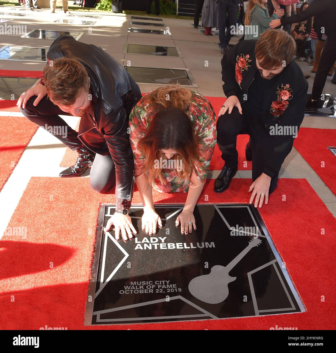 Lady Antebellum, Charles Kelley, Hilary Scott et Dave Haywood assistent à la cérémonie d'initiation au Music City Walk of Fame, qui s'est tenue au Music City Walk of Fame Park Banque D'Images