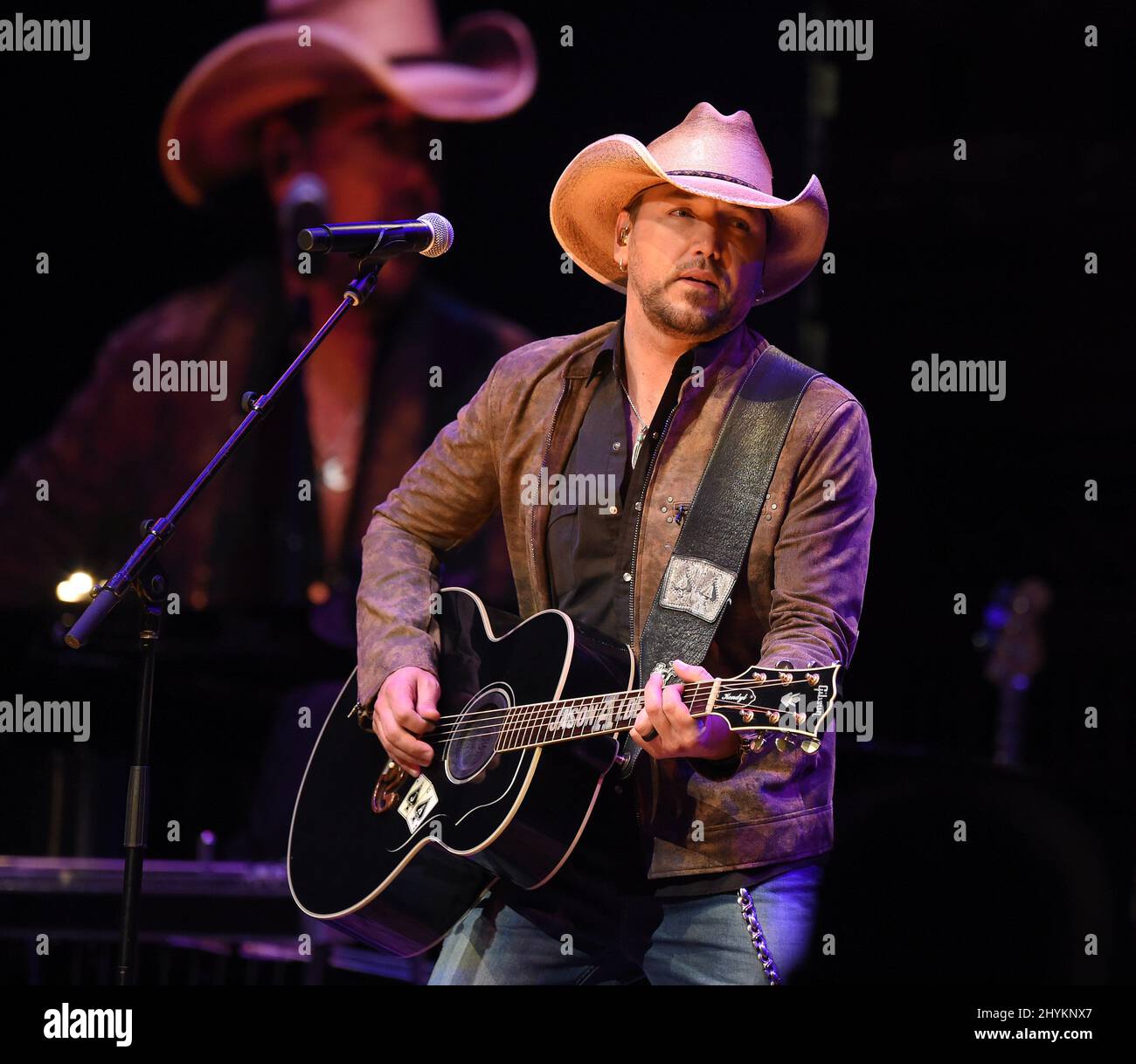 Jason Aldean assiste à la cérémonie et au concert d'induction du Temple de la renommée des musiciens 2019 qui se tiennent au Schermerhorn Symphony Centre de Nashville, Tennessee. Banque D'Images